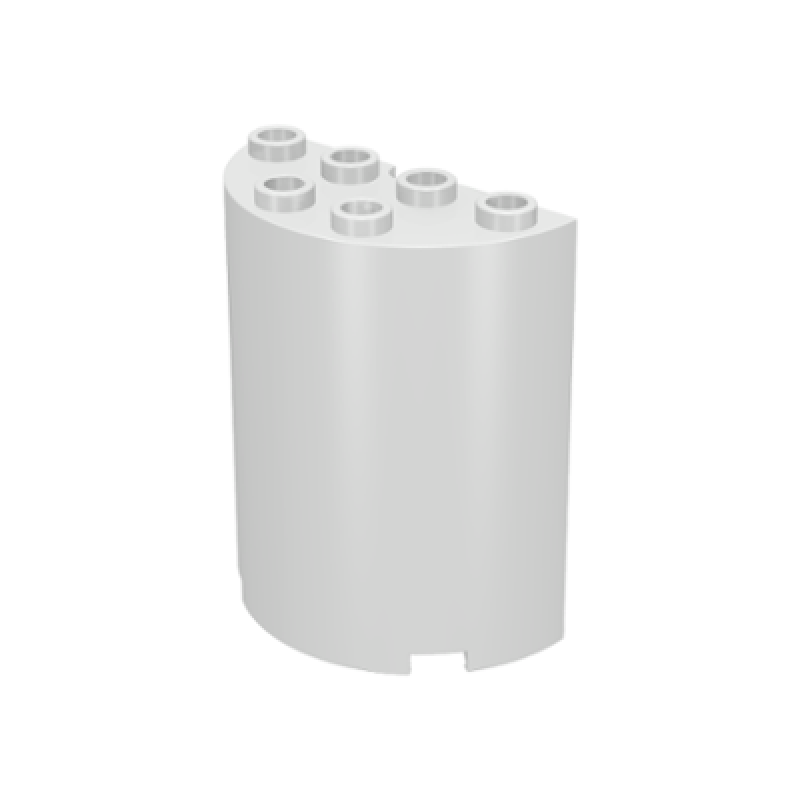 Cylinder Half 2x4x4 White